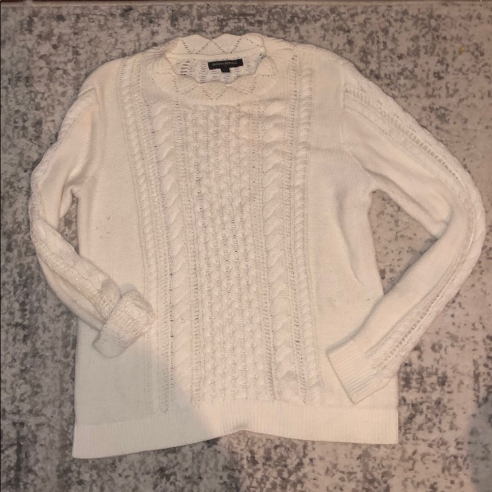 Banana Republic White Sweater